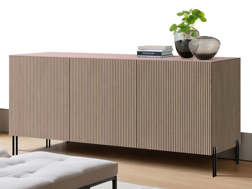 Madia in legno cannettata