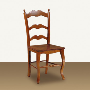 Sedia sagomata in legno di faggio con traverse orizzontali