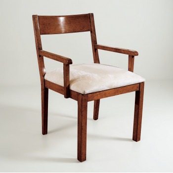 Capotavola con sedile imbottito in tessuto, legno faggio