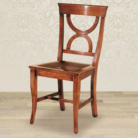 Sedia clessidra fondino in legno con motivo a clessidra