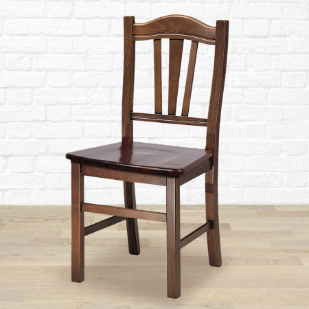 Sedia classica in legno con traverse verticali