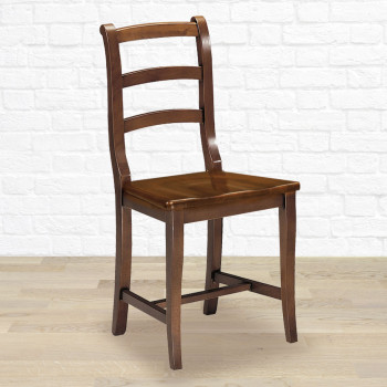 Sedia campagna con fondino in legno, traverse orizzontali