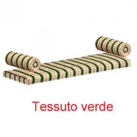 Panchetta imbottita 113 cm tessuto verde