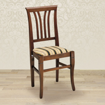 Sedia 4 stecche con fondino in stoffa, dettaglio del sedile