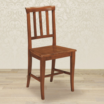 Sedia profili con fondino in legno e traverse verticali