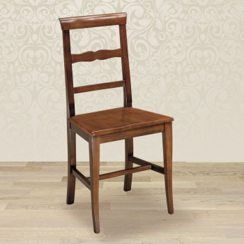 Sedia 2 stecche con fondino in legno, vista frontale