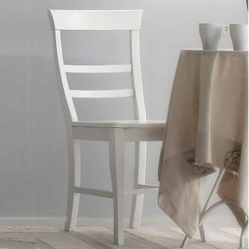 Sedia leggera con fondino in legno, schienale avvolgente