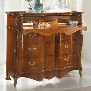 Comò Olbia con cassetti e ribalta portagioie