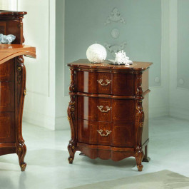 Comodino Olbia in legno di noce con intarsi