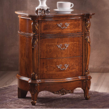 Comodino Alghero con dettagli intagliati