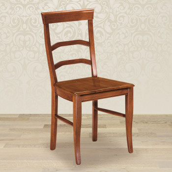 Sedia arco con fondino in legno, schienale ad arco