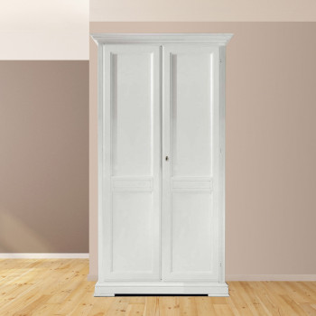 Armadio 2 ante pannello liscio con cornici classiche