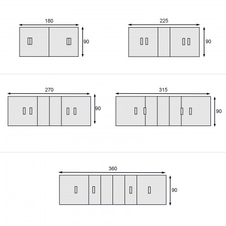 Tavolo rettangolare allungabile 180/360x90 intarsiato delux