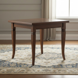 Tavolo intarsiato a libro 100x100 allungabile a 200x100