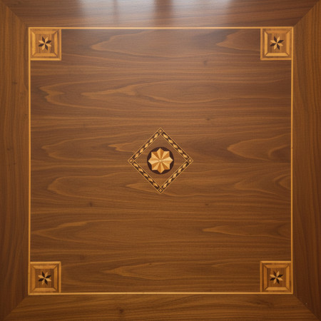 Tavolo intarsiato a libro 100x100 allungabile a 200x100