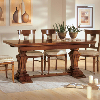 Tavolo a balaustra non intarsiato allungato 360x90