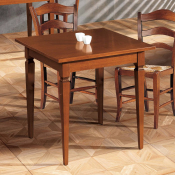 Tavolo ristorante e agriturismo 80x80, dettaglio legno