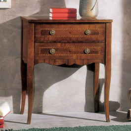 Legno di noce e ciliegio per comoncino intarsiato
