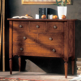 Comoncino 2 cassetti con filetti in legno
