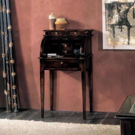 Bureau piccolo legno ciliegio con cassetto e nicchie