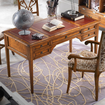 Scrittoio con tiretti piano rivestito ecopelle