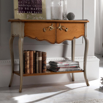 Consolle '700 con 2 antine, gambe sagomate