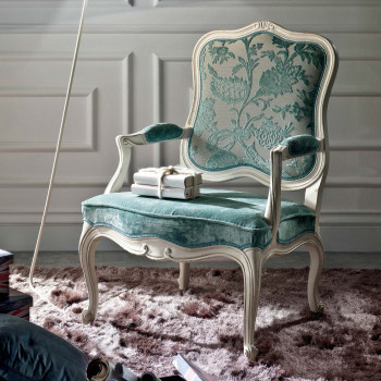 Poltrona '700 in tessuto decorato