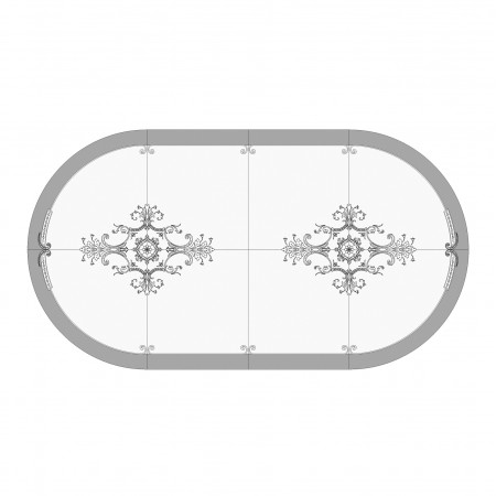 Tavolo rotondo con intarsio Verona allungabile da 140x140 a 260X140