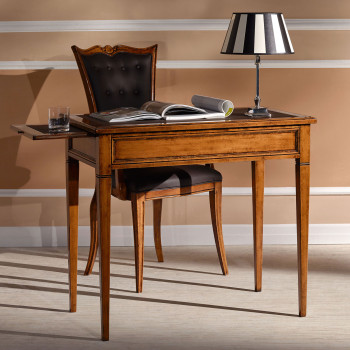 Scrittoio con 1 cassetto, tiretto laterale aperto