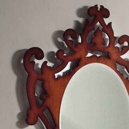 Specchiera traforata deco' con dettagli barocchi