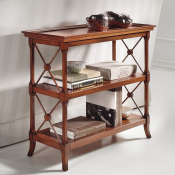 Etagere ciliegio a tre piani con intarsi