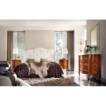 Letto Diamond imbottito king size con testata capitonné