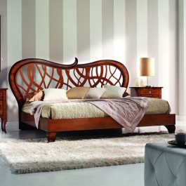 Letto "elegant" testata traforata king size