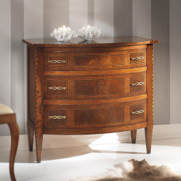 2 comodini per camere da letto con intarsi in legno