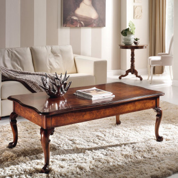 Tavolino 700 da salotto con dettagli intarsiati