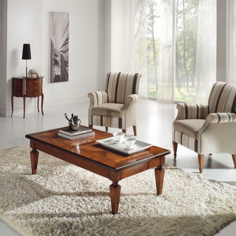 Tavolino Consolle SALTON Legno Di Sassofrasso Marrone