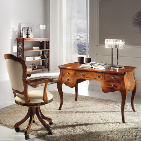 Scrivania per arredamento soggiorno con gambe curve