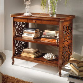 Etajere classica in legno laccata con gambe curve