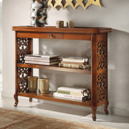 Etajere classica in legno laccata con gambe curve