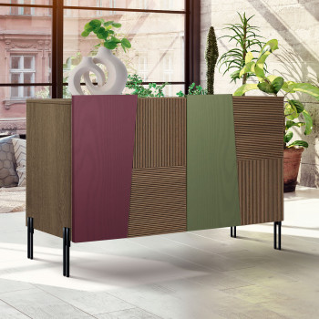 Madia moderna 2 ante con piedini in metallo