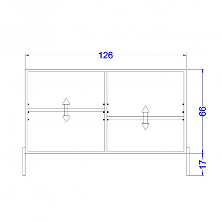 Madia moderna 2 ante con piedini in metallo