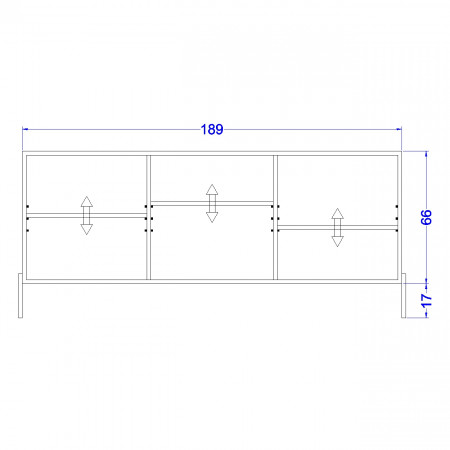 Madia moderna 6 ante con piedini in metallo