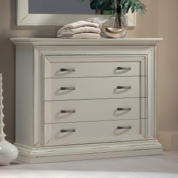 Comò quadro con 4 cassetti incorniciati, dettaglio cornice