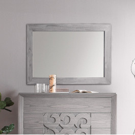 Specchiera rettangolare camera gioia con cornice legno massello
