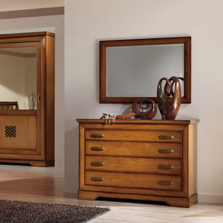 Letto con testata traforata, dettaglio legno