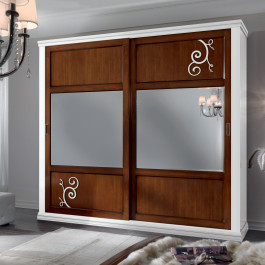 Specchiera rettangolare classica, legno massello Toulipier