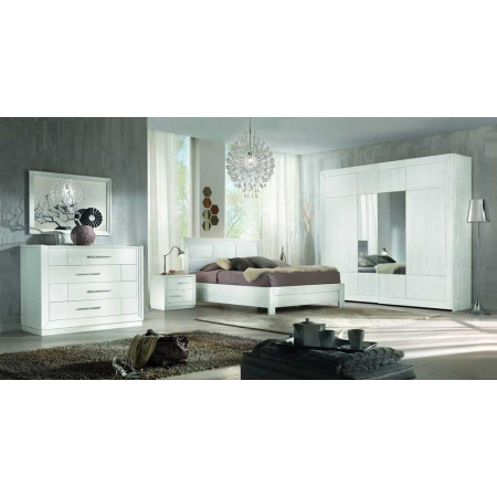 Specchiera rettangolare con cornice di legno massello