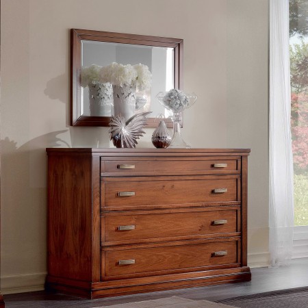 Specchiera rettangolare con semplice cornice in legno