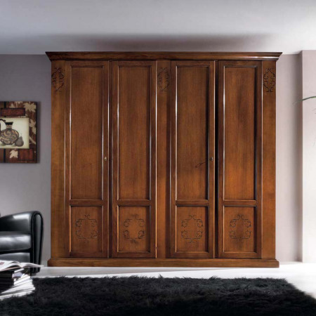 Camera da letto Paola con comò in legno traforato