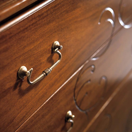 Letto testata traforata pediera liscia legno